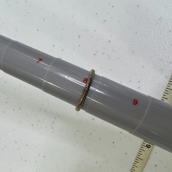 Owl Ring Size 8 Silver Tone Textured Thin Band Minimalist Bird Small - Picture 9 of 9